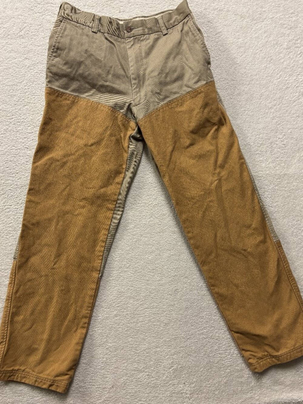 VTG Pendleton Pants Mens 32x29 Upland Hunting Brush Pants Tan Biege Buttons